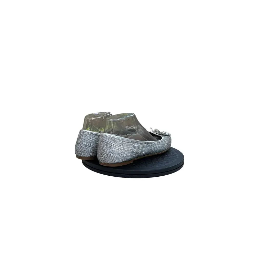 Coach Silver Glitter Ballet Flats Size 8.5 Womens FG3139 Slip-On